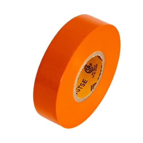 Image of GTSE Electrical Tape - Waterproof, Industrial Grade Vinyl, 3 /4 in x 66ft- Strong Self-Adhesive PVC Electric Tape for Wire Insulation, 7 Mil, 600V - UL /CSA Listed - Orange, 3 Rolls