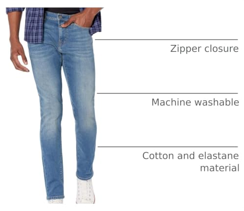 Image of Amazon Essentials Men's Skinny-Fit Comfort Stretch Denim Jeans - Discontinued Colors