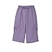 Girls Cargo Capris Summer Loose Causal Solid Drawstring Elastic Waist Cropped Pants Preppy Capri Pants with Pockets, Kid Crop Pull On Fashion Petite Size 12-14, Cool 2025 Ages 7-8 High Waist Outfits