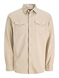 Jack & Jones Jjesheridan Shirt L/S Noos Camisa, Crockery Fit:Slim, M Hombre