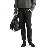 [ニッセン] マタニティウェア あったか裏シャギー らくちんテーパードパンツ（産前・産後） ブラック マタニティLL