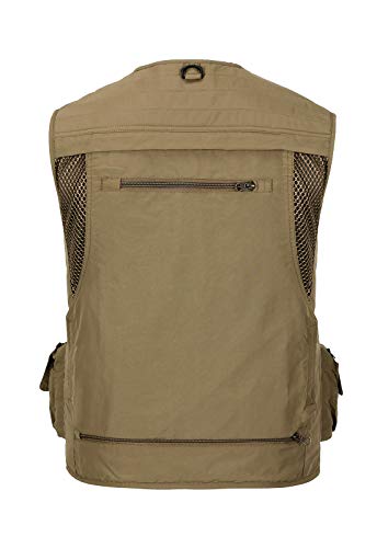 Image of Hbufnha Outdoor Fishing Hunting Vest Multi Pockets Work Cargo Jacket
