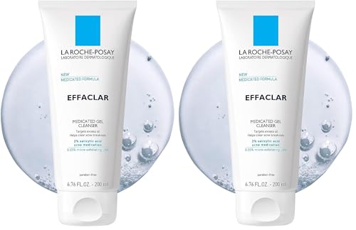 La Roche-Posay Effaclar Medicated Gel Cleanser,2% Salicylic Acid ...