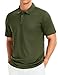 MAGCOMSEN Men's Polo Shirts Short Sleeve Golf Quick Dry Collared Moisture Wicking Athletic Performance Polos Army Green XL