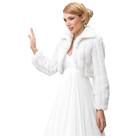 Ossa Wedding Mink Faux Fur Bridal Jacket Cover