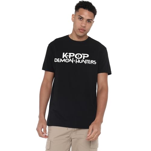 K-Pop Demon Hunters - White Logo Unisex T Shirt, Black, X-Large