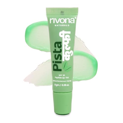 Image of Rivona Naturals Tinted Peptide Lip balm with SPF 30 (Pista Kulfi)