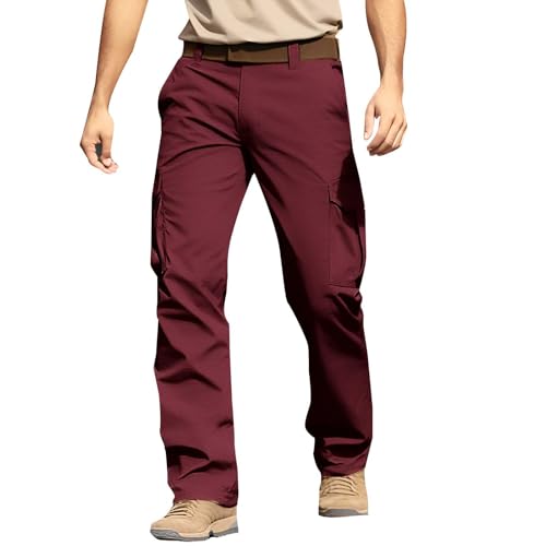 Mens Cargo Work Pants Lightweight Breathable Stretch Hiking Tactical Outdoor Cargo Pants Men with Pockets