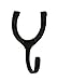 Tack Room Studio Brass Horseshoe Hook (Black)