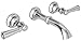 Newport Brass 3-2451 Double Handle Wall Mounted Bathroom Faucet with Metal Lever, White