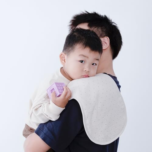 HOUSBAY Burp Cloths 100% Cotton Three Size Extra Soft Super Absorbent Baby Burping Cloth Newborn Bib Milk Spit Up Rags for Boys Girls 6
