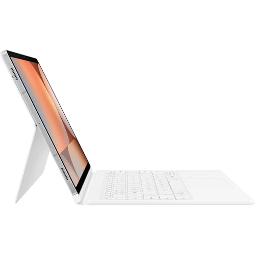 Samsung EF-DX825 Étui de Protection Fin en Deux Parties pour Galaxy Tab S10+, Tab S9+, Tab S9 FE+, avec Clavier QWERTZ et Bouton AI, étui Fin pour Tablette, Blanc