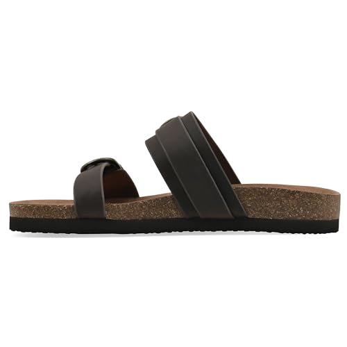 Image of WHITE MOUNTAIN Women's Hardball Double-Buckle Signature Comfort-Molded Footbed Sandal