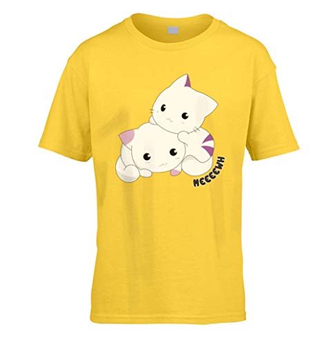 Chats Mignons Enfants T-Shirt (à Choisir Couleur et Taille) (3 à 13 Ans an) - Marguerite, Small...