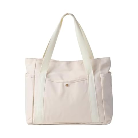 VODIU Canvas Tote Bag for Women, Tote Bag With with Magnetic Snap Shoulder Bag ，Top Handle Handbag for Travel, Work Cover