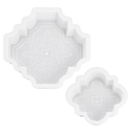 MAYJOYDIY 2Pcs Plastic Concrete Brick Form 2 Sizes Beautiful Pathmaker