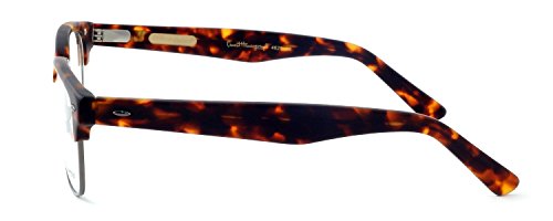 Ernest Hemingway 4629 Designer Reading Glasses in Matte Tortoise & Gunmetal +3.0