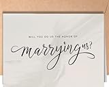 Will You Marry Us Officiant Proposal Card - Wedding Officiant Card for Judge, Minister, Priest or Pastor - Male or Female Officiant Proposal from Couple - Will You Do Us the Honor of Marrying Us