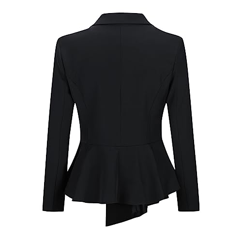 YUNCLOS Women's Double Breasted 2 Piece Suit Set 2 Button Blazer Jacket and Pants4