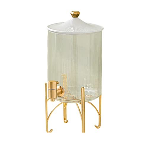 SIRWAX Drink Dispenser Glass Cold Kettle Home Decor Large Capacity Water Jug Cup Kettle Outdoor Party Picnic Juice Dispenser Easy Dispensing