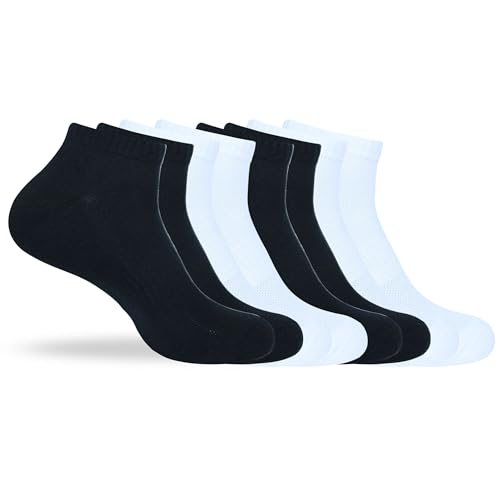 Image of Women's Ankle Socks Thick Cushioned Cotton, Moisture-Wicking socks, Breathable Performance Socks for Running, Sports