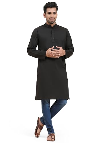 Image of SKAVIJ Mens Cotton Casual Wear Everyday Use Modern Kurta