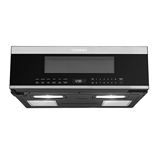 COSMO COS-3012ORLP1SS 30 in. Slim Over the Range Microwave with Automatic Presets, Soft Touch Controls and 1.2 cu. ft. Capacity
