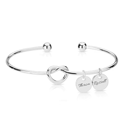 Sekechiku Personalized Cuff Bracelets Custom Name Bangle Bracelet Customized Gifts For Women Mom Girls Bff Stainless Steel Birthstone Bracelet Mother's Day Gifts #TOP3