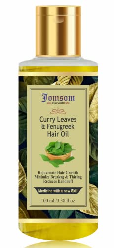 Image of Herbal Curry Leaves Hair Oil With Onion, Fenugreek, Almond & Basil Extracts. 100Ml