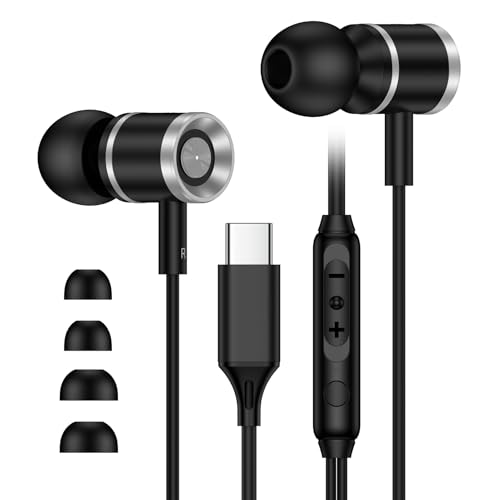 Ecouteurs USB C,Intra Écouteurs Filaire USB C Casqu Typ C avec Micro pour Samsung Galaxy S26 Ultra S25 FE S24 S23 S22 S21 A17 A16 A15 A56 A55 A26,Ecouteurs Filaire...