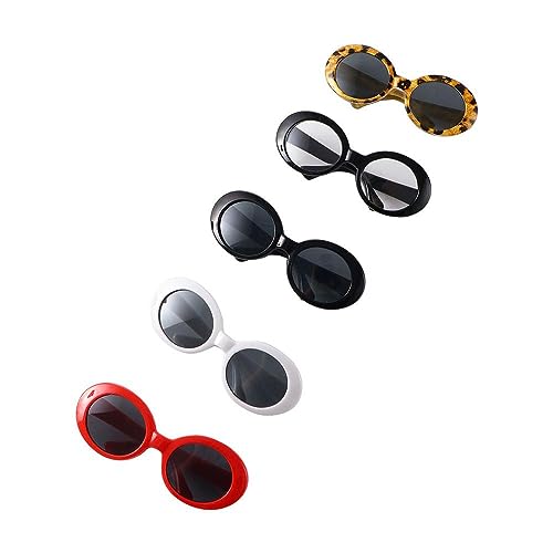 5 gafas de sol para mascotas retrò ovaladas miniatura 3