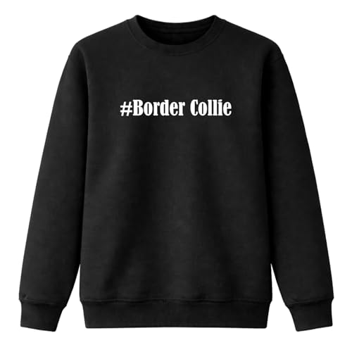 Sweat #Border Collie blanc et bleu pour les balades en famille et nature