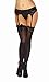 Dreamgirl Women's Thigh High with Bow, Black, One Size