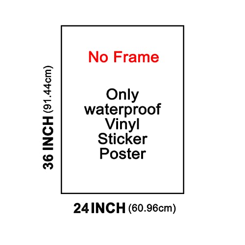 wallpics® Wild Animal Educational Chart for Children Waterproof Vinyl Sticker Poster || (24X36 inches) can2849-3