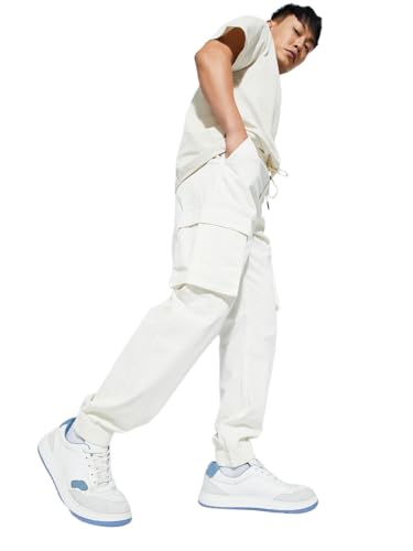 Image of Max Men's Relaxed Fit Low Rise URB N Solid Cargo Joggers