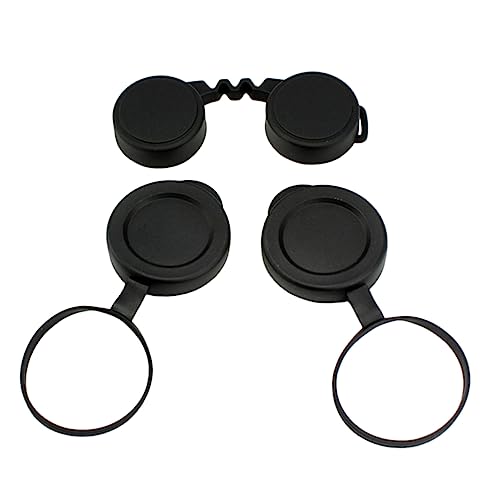 CIYODO 1 セット 接眼レンズカバー 対物レンズキャップ 双眼鏡バックレンズキャップ 対物レンズ保護キャップ 対物レンズカバー 双眼鏡レインガード 双眼鏡レンズキャップ Black ゴム