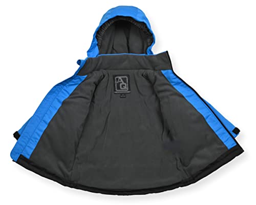Image of Arctic Quest Boys' Bib Snow Pants and Ski Jacket Water-Resistant Snowsuit for Kids Winter Hooded Jacket, Blue Shadow, 2T
