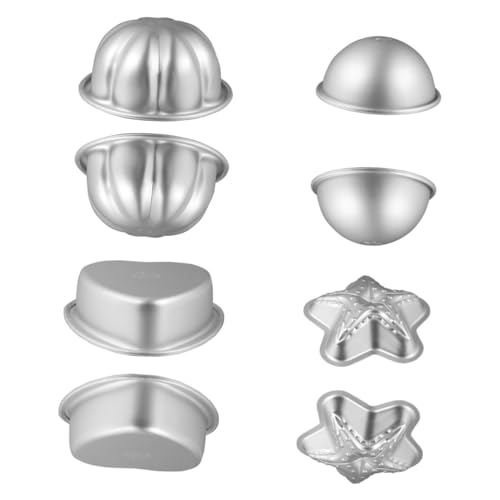 Uonlytech DIY Baking Set: 4 Pack Aluminum Alloy Bath Salt Molds for Cupcake Molds Home Sp