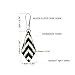 Simple Long Geometric Dangle Earrings for Women, Diamond Shape Jewelry (Style N 11 - Black and White)