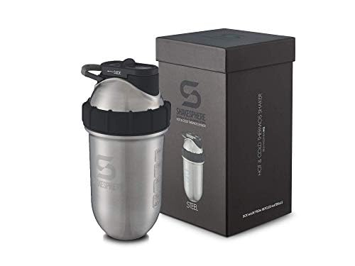 SHAKESPHERE 24oz Insulated Protein Shaker Bottle for Hot & Cold Drinks - Ideal for Shakes & Smoothies, BPA-Free, Leak-Pr