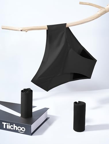 Image of TIICHOO Period Underwear for Women Seamless Leakproof Bikini Regular Absorbency Period Panties 5 Pack