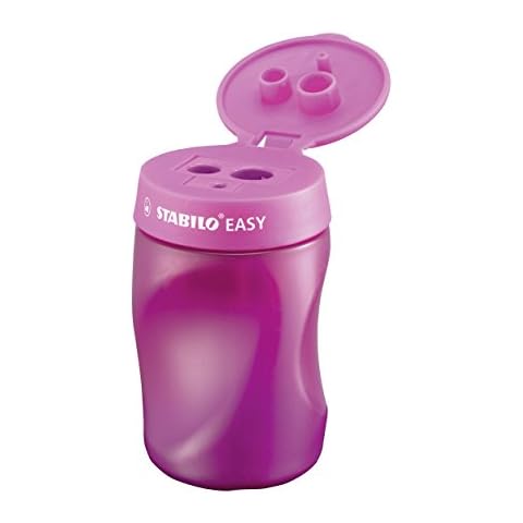 Ergonomischer Dosen-Spitzer für Rechtshänder - STABILO EASYsharpener - 3 in 1 - pink Cover