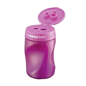 STABILO 4502/1 Ergonomische puntenslijper voor rechtshandigen – EASYsharpener – 3 in 1 – roze
