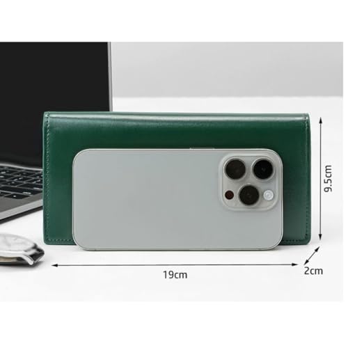 Business Money Clips Purses for Women Wallets Evening Bags Handbags Genuine Leather Card Cases Money Organisers (Green)3