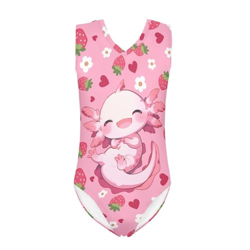 Image of KEIAHUAN Gymnastics Leotards for Girls Sleeveless Bodysuit Dance Leotards Performance Costume