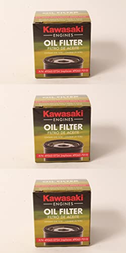 Kawasaki 3 Pack Genuine 49065-0724 49065-7010 AM107423 Oil Filter Made in The USA