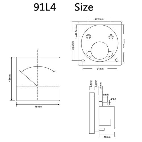 Voltmètre CA 91L4 de panneau analogique pour groupe électrogène - 2