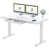 FLEXISPOT Escritorio Elevable 140x70 cm, Cajón, USB-C, Bloqueo Infantil | Tablero entero FSC, cajón, control integrado, USB-C, bloqueo infantil, anticolisión, 4 memorias, garantía 7 años