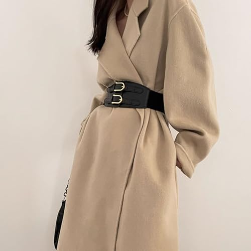 Retro Elastic Skirt Decorative Sweater Waist Seal Wide Black Belt Women's Fashion Belt Leather Waist Belt2