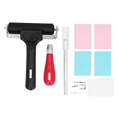 Kit de sculpture de tampons Acouto en caoutchouc de qualité avec parchemin - 6